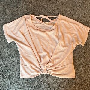 Chic Blush Short Sleeve Women's Top